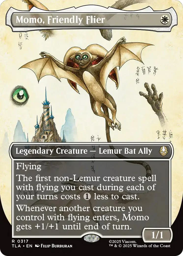 Momo, Friendly Flier [317] [Borderless] [Field Notes] [Avatar: The Last Airbender] [Non-Foil]