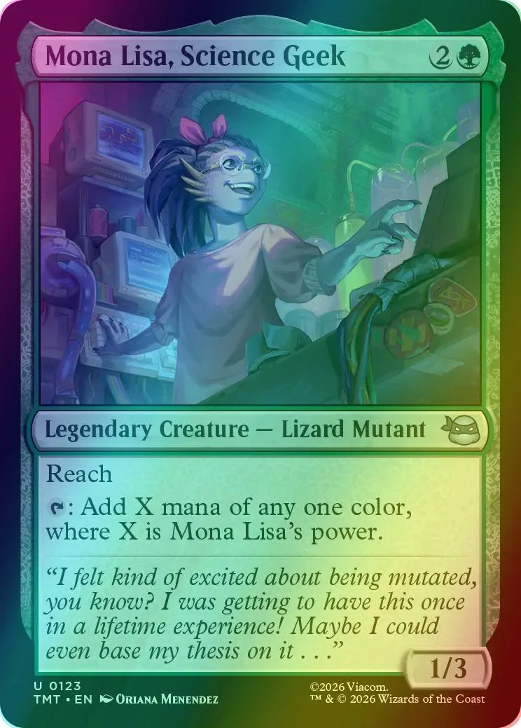 Mona Lisa, Science Geek [123] [Teenage Mutant Ninja Turtles] [Foil]