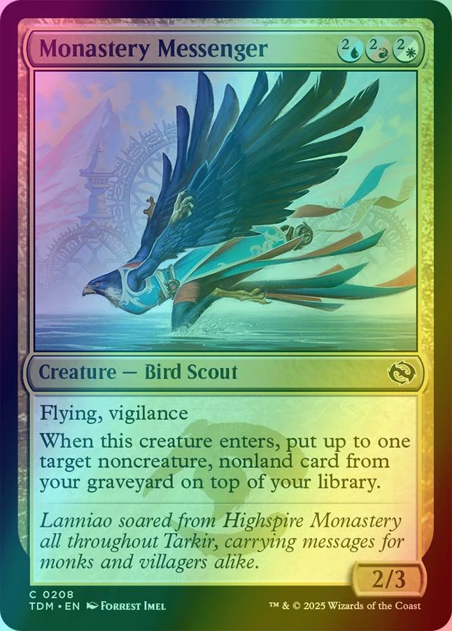 Monastery Messenger [208] [Tarkir: Dragonstorm] [Foil]