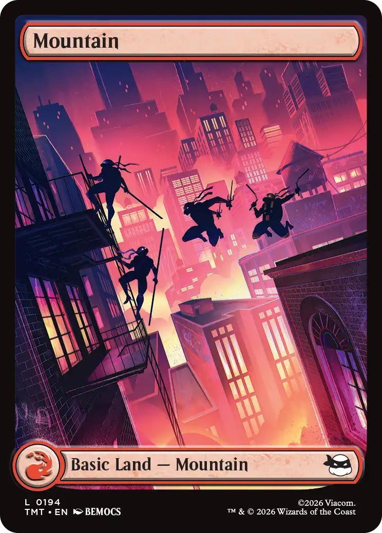 Mountain [194] [Full Art] [Rooftop Basic Land] [Teenage Mutant Ninja Turtles] [Non-Foil]