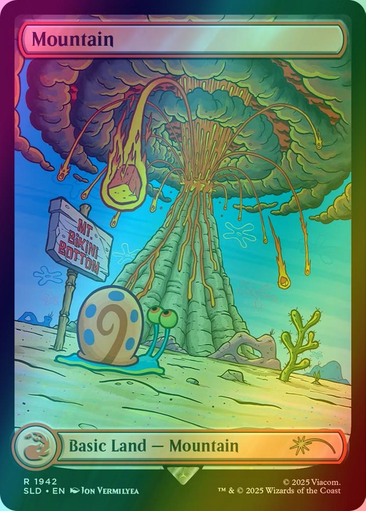 Mountain [1942] [Full Art] [SpongeBob: Lands] [Secret Lair Drop] [Foil]