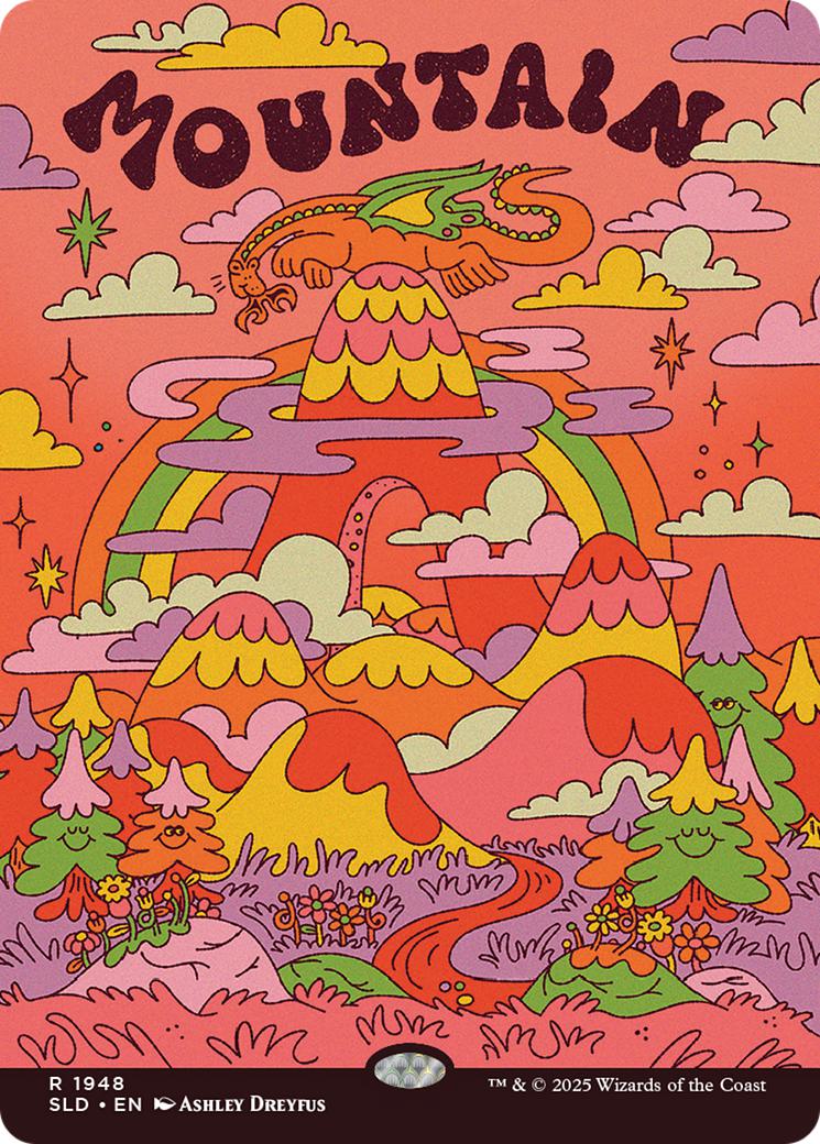 Mountain [1948] [Borderless] [Flower Power] [Secret Lair Drop] [Non-Foil]
