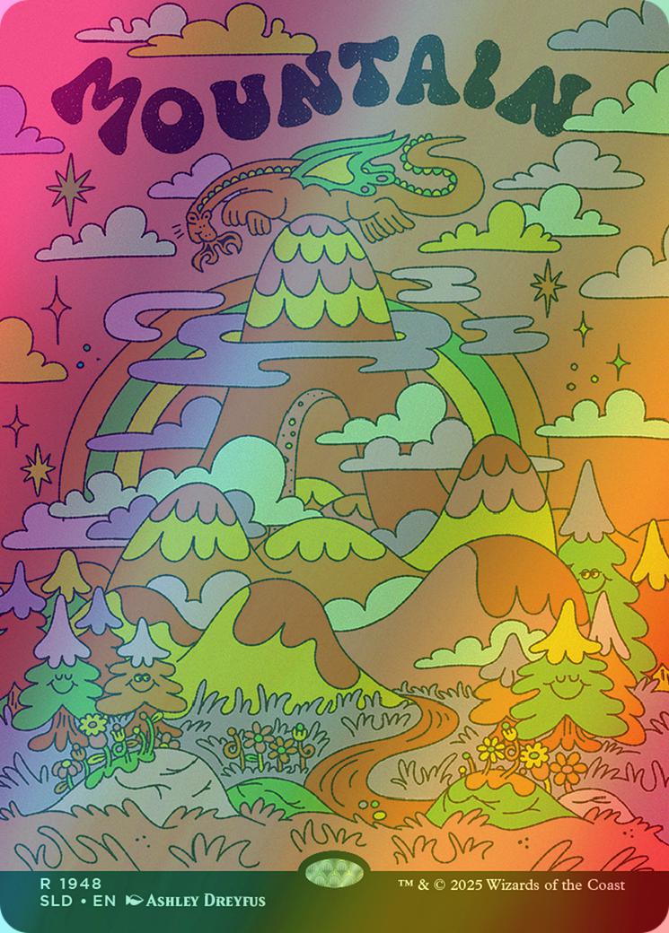 Mountain [1948] [Borderless] [Flower Power] [Secret Lair Drop] [Rainbow Foil]