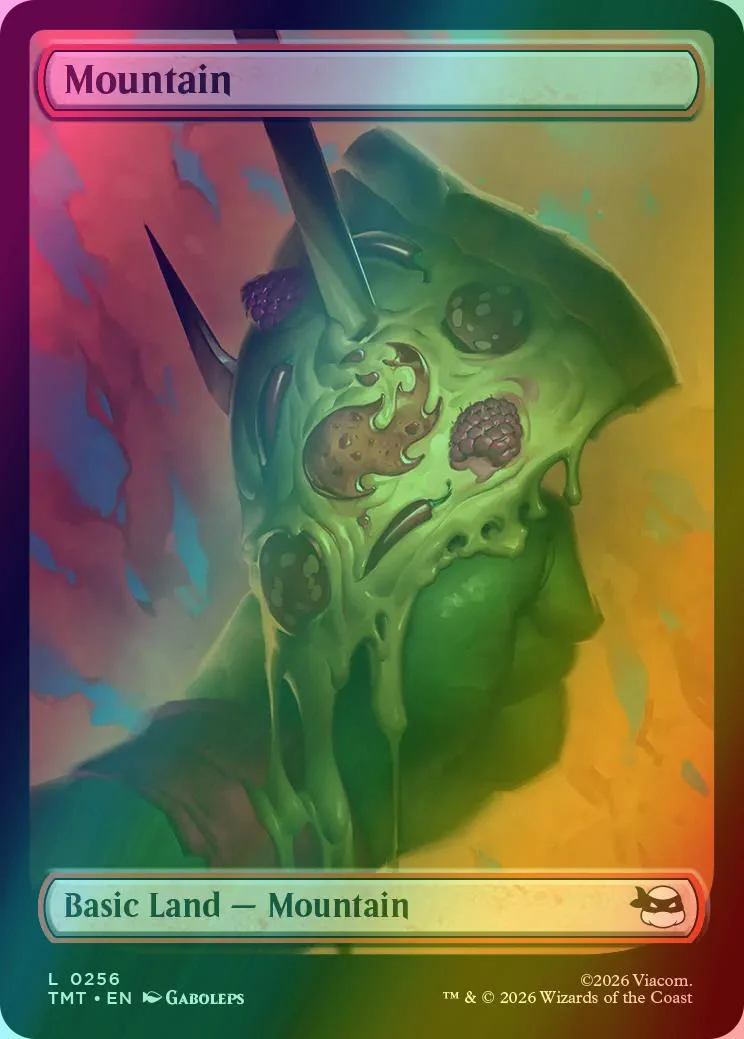 Mountain [256] [Full Art] [Pizza Basic Land ] [Teenage Mutant Ninja Turtles] [Foil]