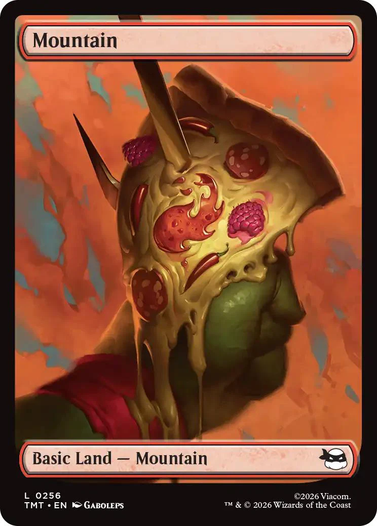 Mountain [256] [Full Art] [Pizza Basic Land ] [Teenage Mutant Ninja Turtles] [Non-Foil]