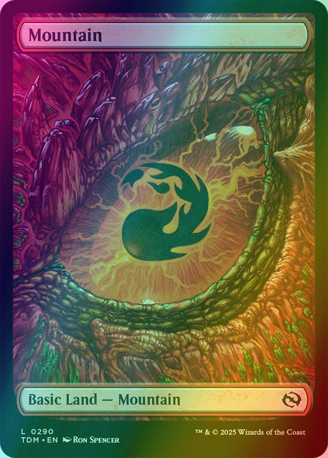 Mountain [290] [Full Art] [Dragon's Eye] [Tarkir: Dragonstorm] [Foil]