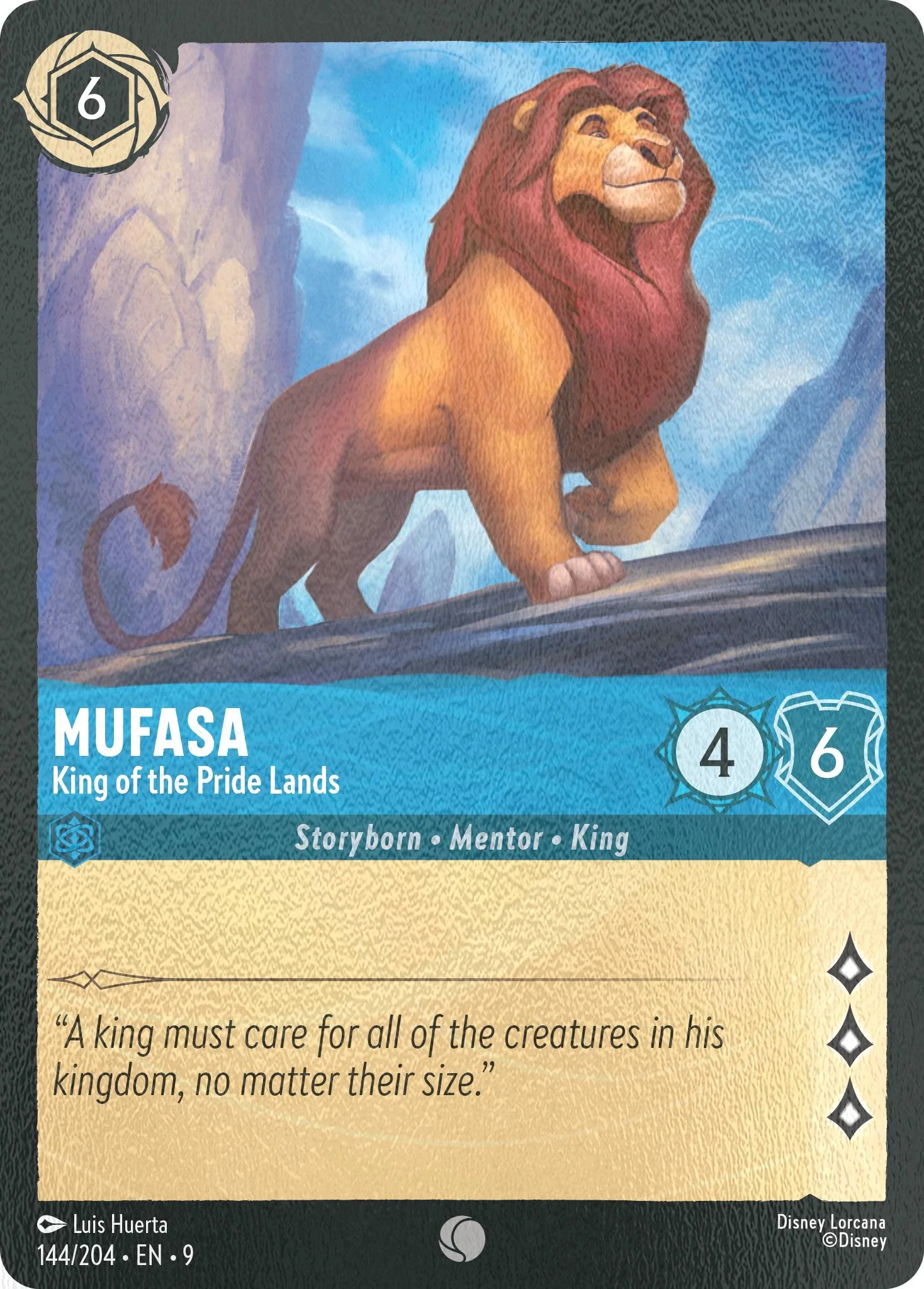 Mufasa - King of the Pride Lands - 144/204 [Fabled] [Cold Foil]
