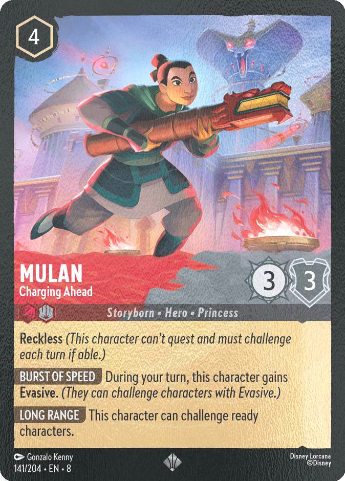 Mulan - Charging Ahead - 141/204 [Reign of Jafar] [Cold Foil]