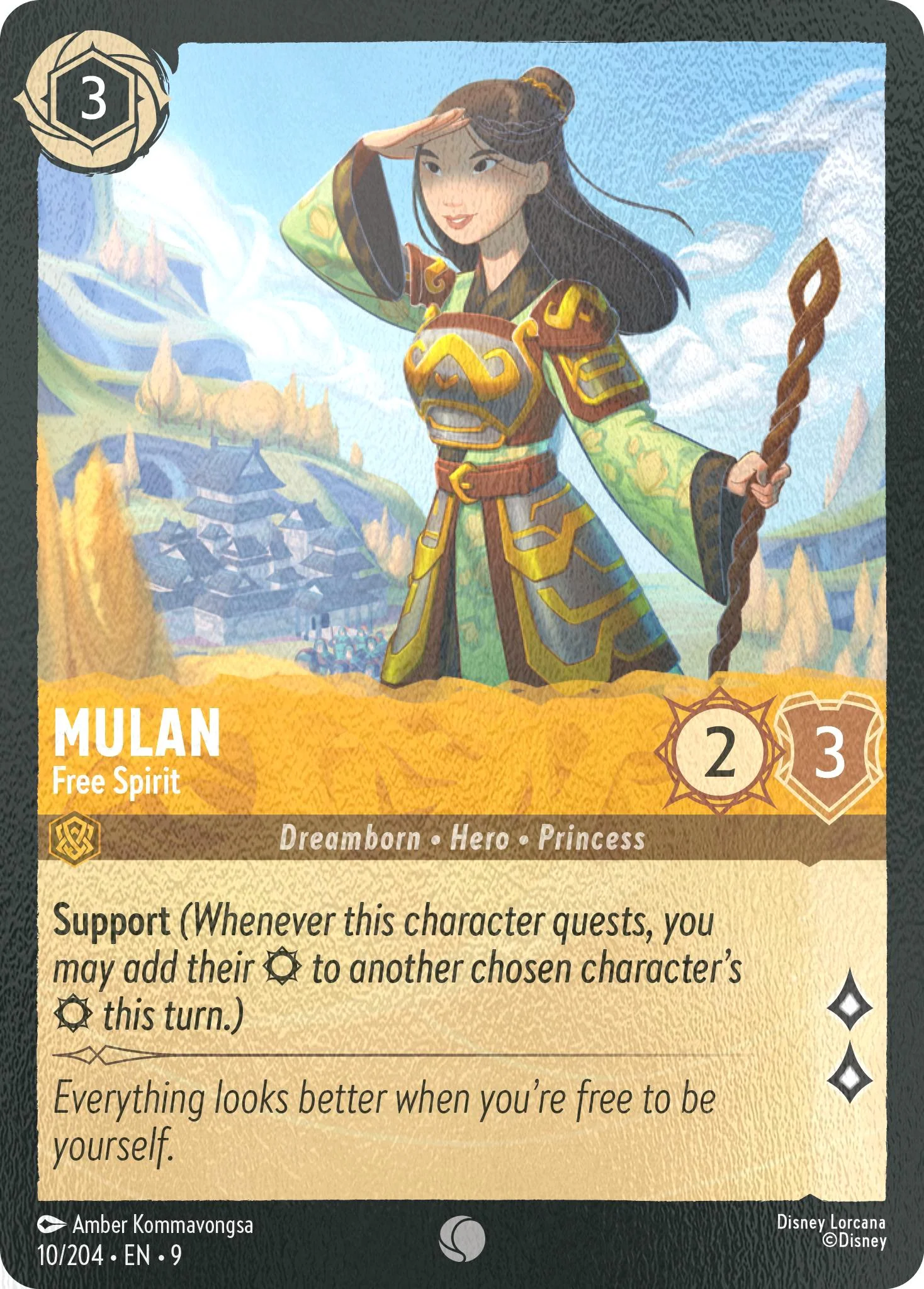 Mulan - Free Spirit - 10/204 [Fabled] [Cold Foil]