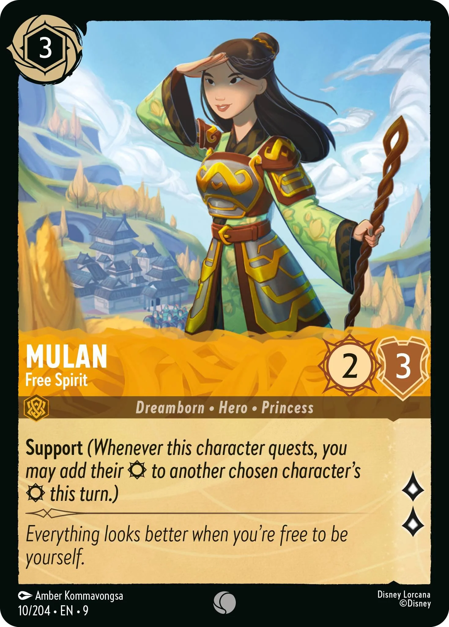 Mulan - Free Spirit - 10/204 [Fabled] [Non-Foil]
