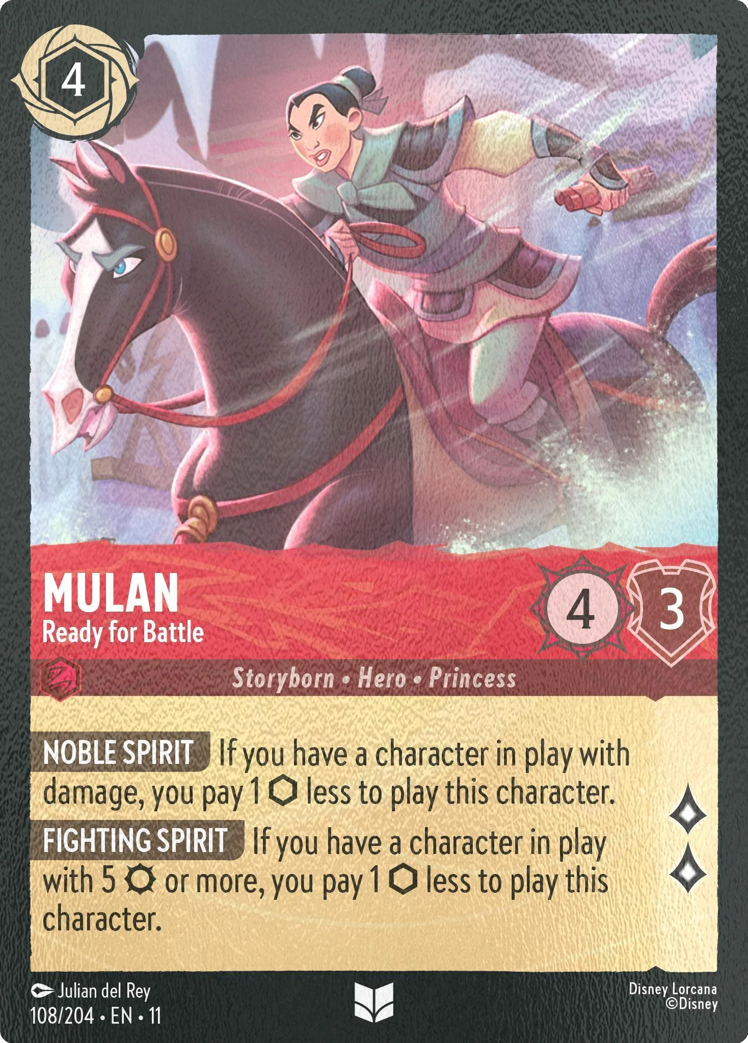 Mulan - Ready for Battle - 108/204 [Winterspell] [Cold Foil]