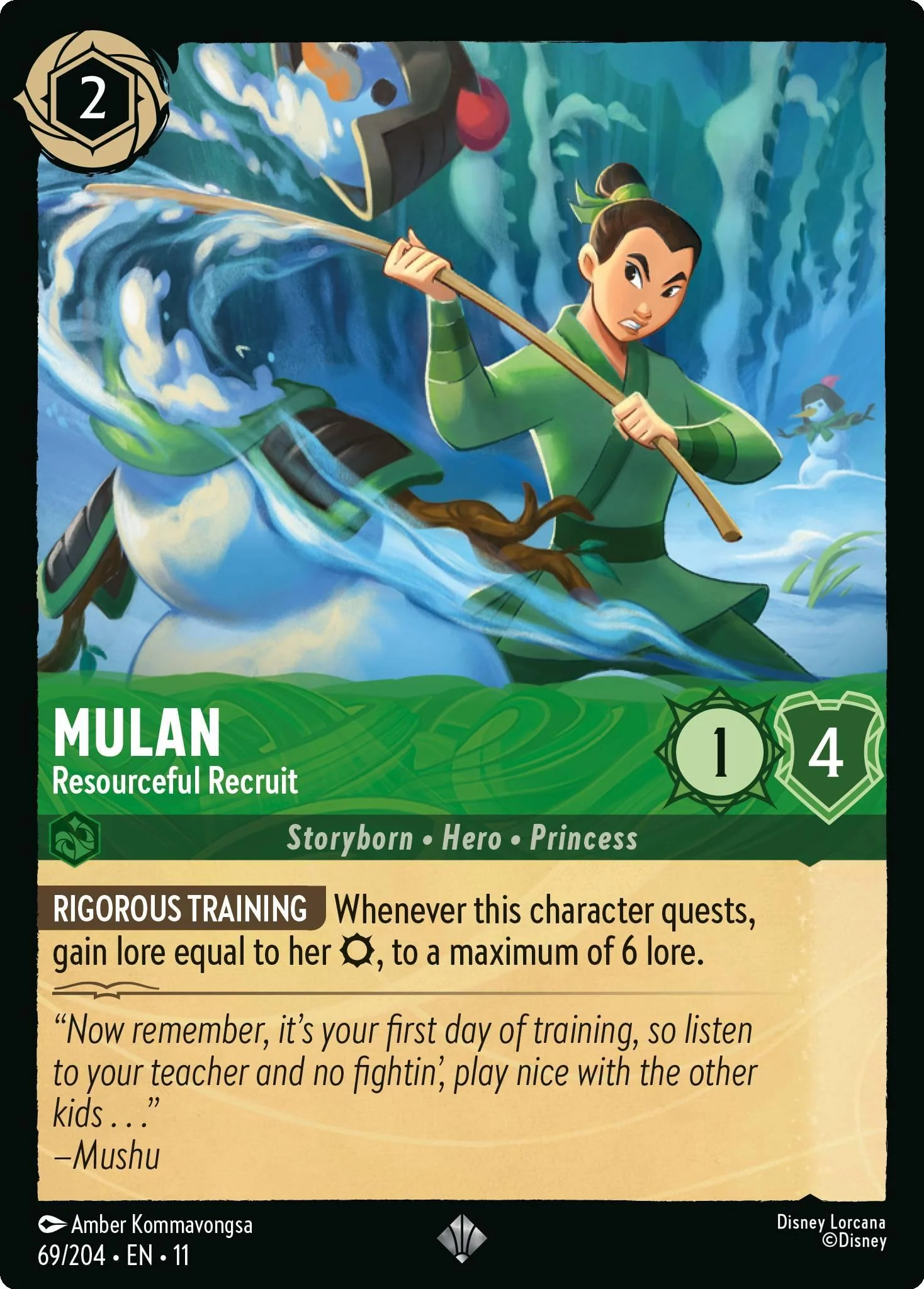 Mulan - Resourceful Recruit - 69/204 [Winterspell] [Non-Foil]