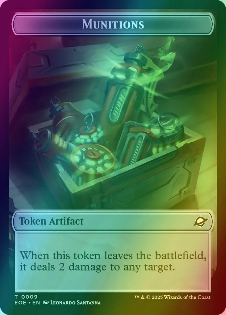 Munitions Token (09) // Robot Token (10) [Edge of Eternities: Tokens] [Foil]