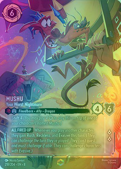 Mushu - Your Worst Nightmare (Enchanted) - 218/204 [Reign of Jafar] [Holofoil]