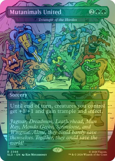 Mutanimals United - Triumph of Hordes [2366] [Borderless] [Mighty Mutanimals] [Secret Lair Drop] [Foil]