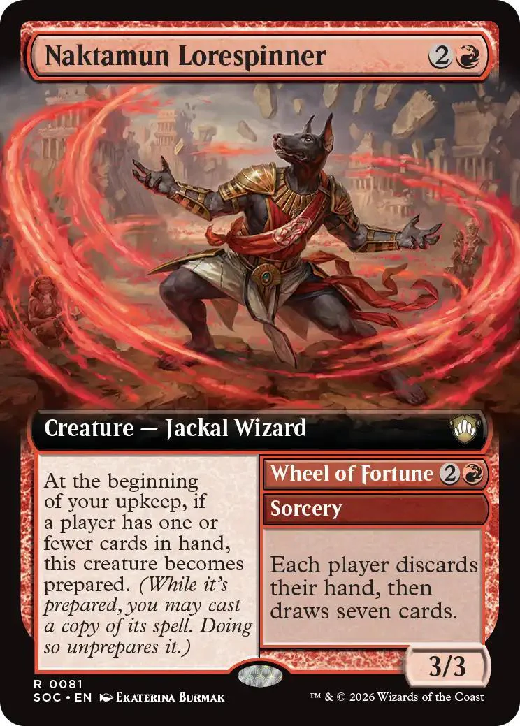 Naktamun Lorespinner // Wheel of Fortune [81] [Extended Art] [Secrets of Strixhaven: Commander] [Non-Foil]