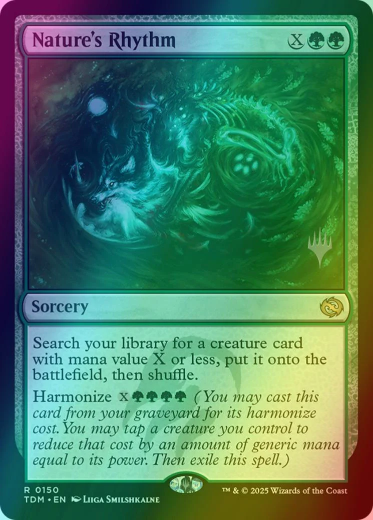 Nature's Rhythm [150p] [Promo Pack] [Tarkir: Dragonstorm: Promos] [Foil]