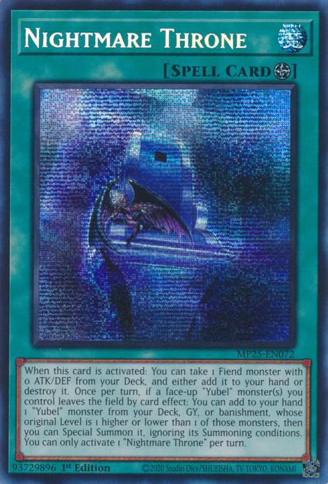 Nightmare Throne - MP25-EN072 - Prismatic Secret Rare - 1st Edition
