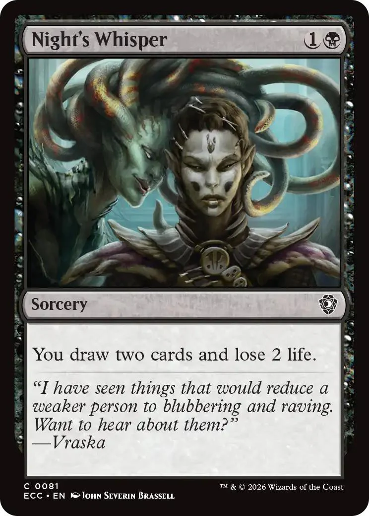Night's Whisper [81] [Lorwyn Eclipsed: Commander] [Non-Foil]