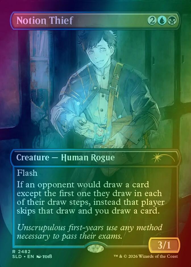 Notion Thief [2482] [Borderless] [Mahō Gakuin Seishun Hakusho] [Secret Lair Drop] [Foil]