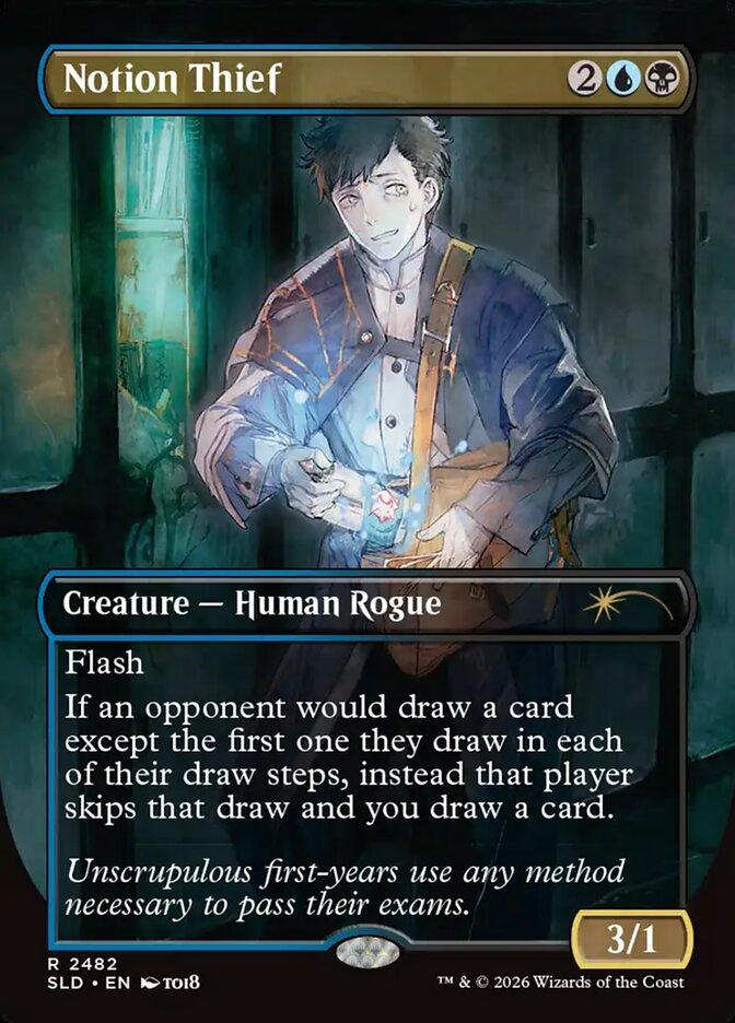 Notion Thief [2482] [Borderless] [Mahō Gakuin Seishun Hakusho] [Secret Lair Drop] [Non-Foil]