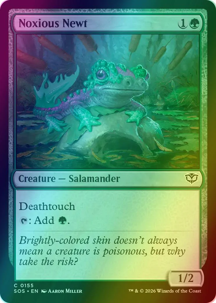 Noxious Newt [155] [Secrets of Strixhaven] [Foil]