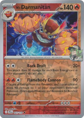 N's Darmanitan - 027/159 - Uncommon [sv09-027] [Reverse Holo]