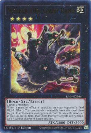 Number 106: Giant Hand - RA04-EN066 - Ultra Rare - 1st Edition