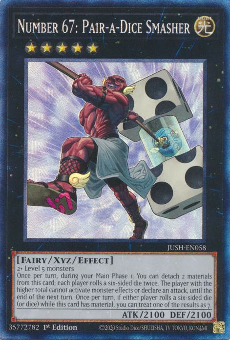 Number 67: Pair-a-Dice Smasher - JUSH-EN058 - Collector's Rare - 1st Edition