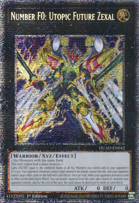 Number F0: Utopic Future Zexal - DUAD-EN042 - Starlight Rare - 1st Edition