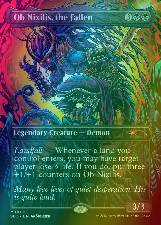 Ob Nixilis, the Fallen [0015] [Borderless] [Encyclopedia of Magic] [Secret Lair Countdown] [Foil]