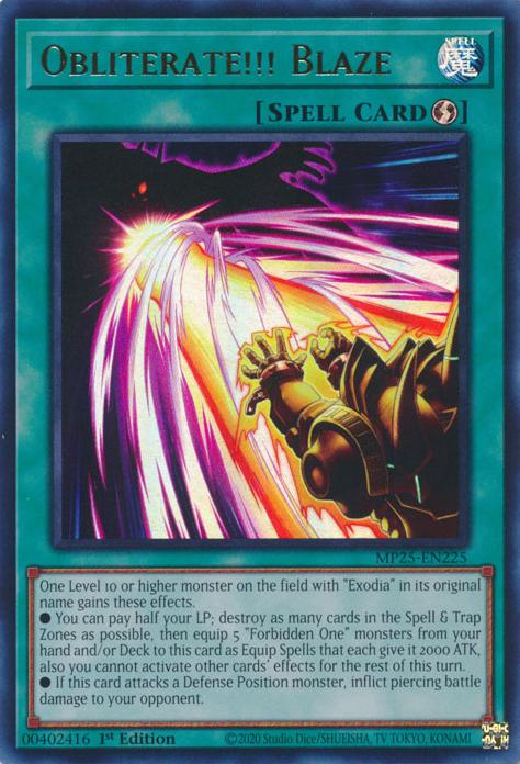 Obliterate!!! Blaze - MP25-EN225 - Ultra Rare - 1st Edition