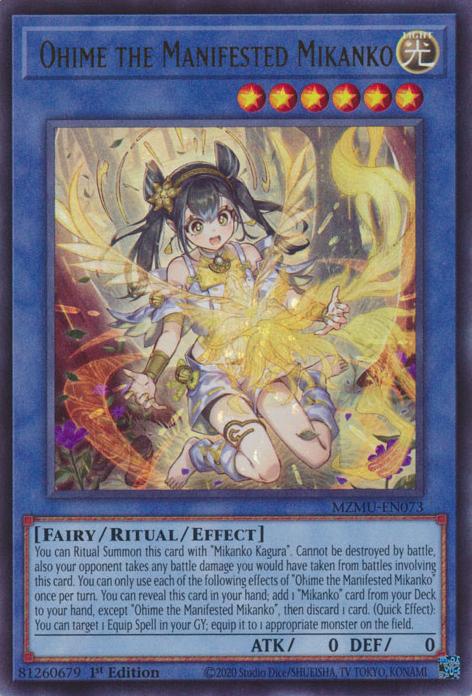 Ohime the Manifested Mikanko - MZMU-EN073 - Ultra Rare - 1st Edition