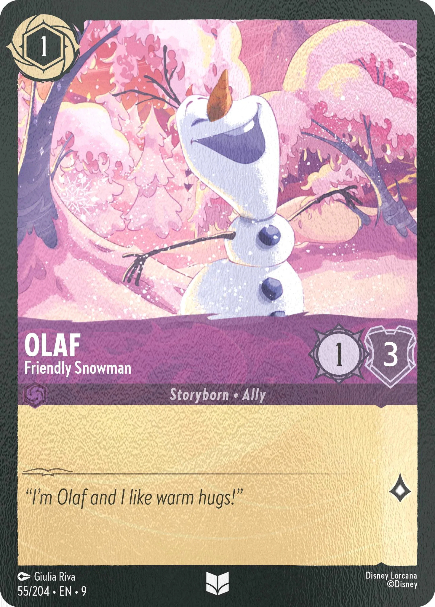 Olaf - Friendly Snowman - 55/204 [Fabled] [Cold Foil]