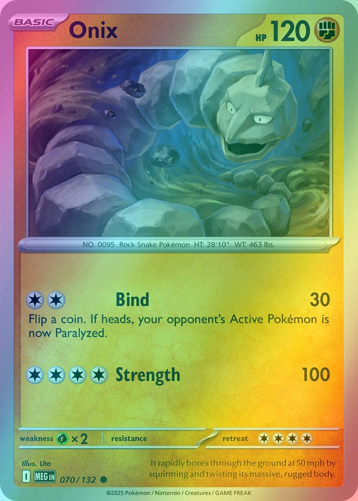 Onix - 070/132 - Common [me01-070] [Reverse Holo]