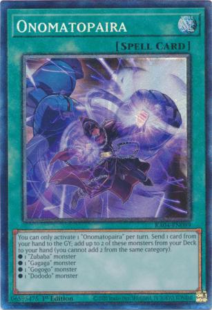 Onomatopaira - RA04-EN089 - Collector's Rare - 1st Edition