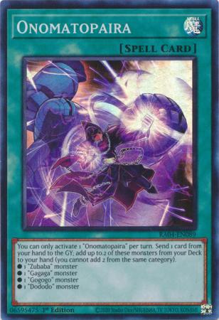 Onomatopaira - RA04-EN089 - Super Rare - 1st Edition
