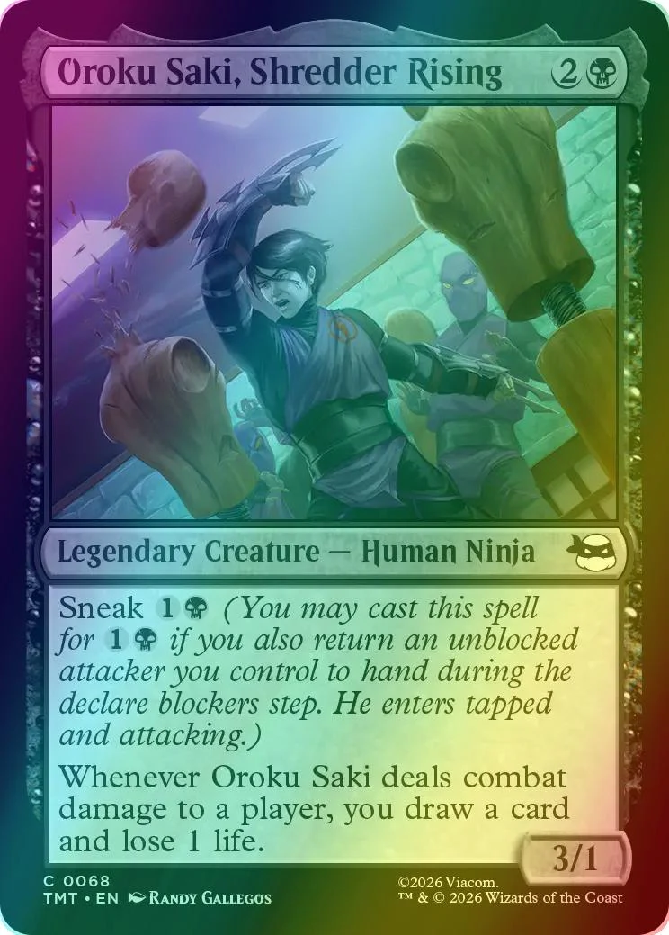 Oroku Saki, Shredder Rising [68] [Teenage Mutant Ninja Turtles] [Foil]