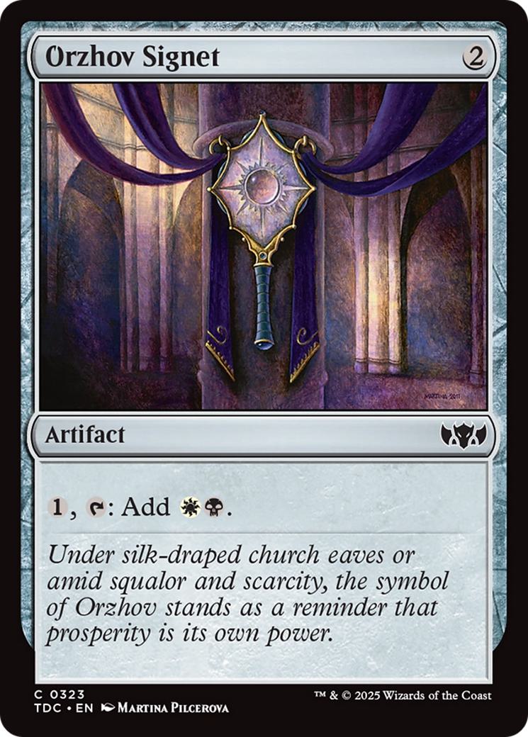 Orzhov Signet [323] [Tarkir: Dragonstorm: Commander] [Non-Foil]