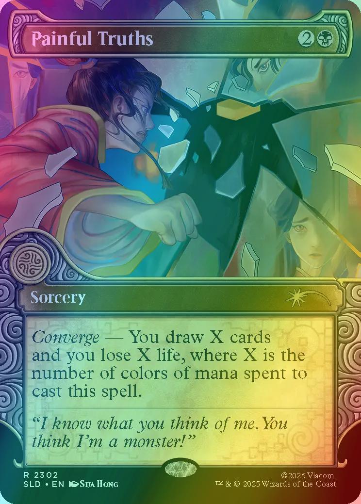 Painful Truths [2302] [Elemental Frame] [One with the Elements] [Secret Lair Drop] [Foil]