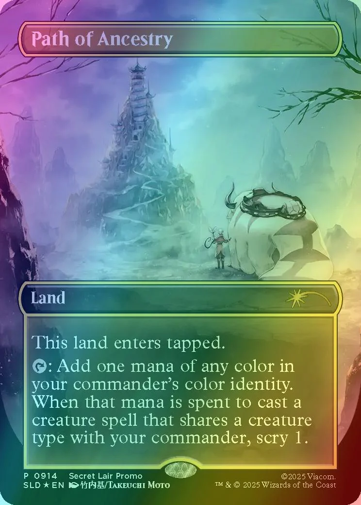 Path of Ancestry [0914] [Borderless] [Promo] [Secret Lair Drop] [Foil]