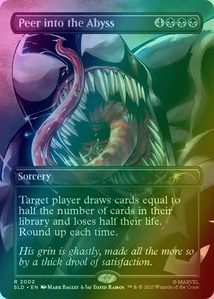 Peer into the Abyss [2002] [Borderless] [Spider-Man: Venom Unleashed (Colors)] [Secret Lair Drop] [Rainbow Foil]
