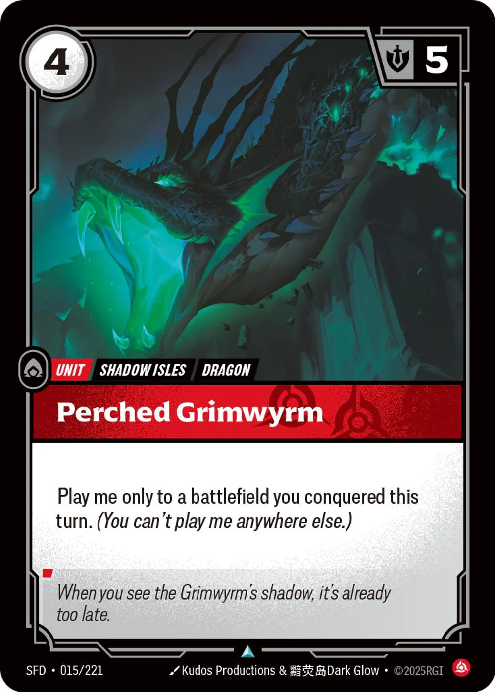 Perched Grimwyrm - 015/221 [Spiritforged] [Non Foil]