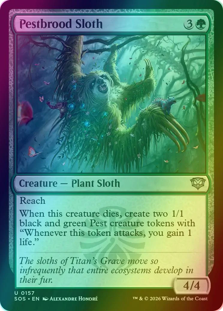 Pestbrood Sloth [157] [Secrets of Strixhaven] [Foil]