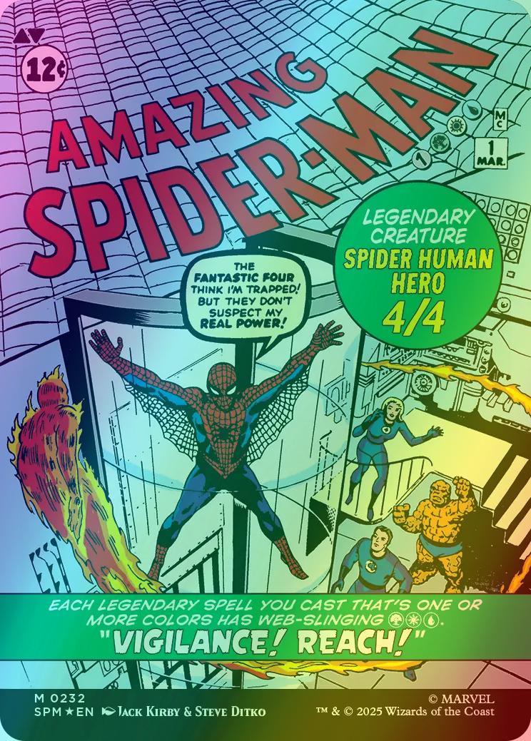 Peter Parker // Amazing Spider-Man [232] [Borderless] [Classic Comic] [Marvel's Spider-Man] [Foil] - Image 2