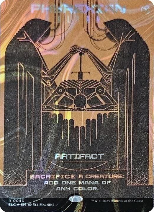 Phyrexian Altar [0043] [Borderless] [Encyclopedia of Magic] [Secret Lair Countdown] [Halo Foil]