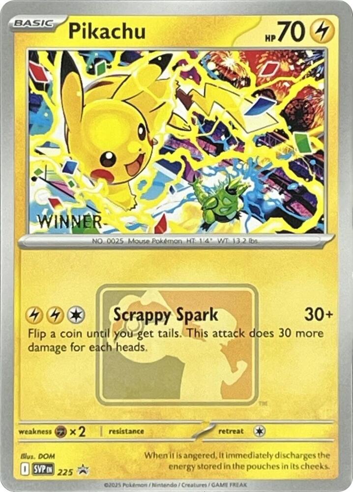 Pikachu - 225 - Promo [World Championship 2025] [Winner] [svp-225] [Non-Holo]
