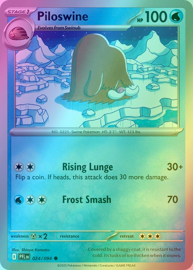 Piloswine - 024/094 - Common [me02-024] [Reverse Holo]