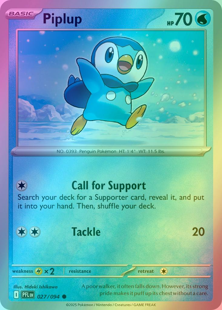 Piplup - 027/094 - Common [me02-027] [Reverse Holo]
