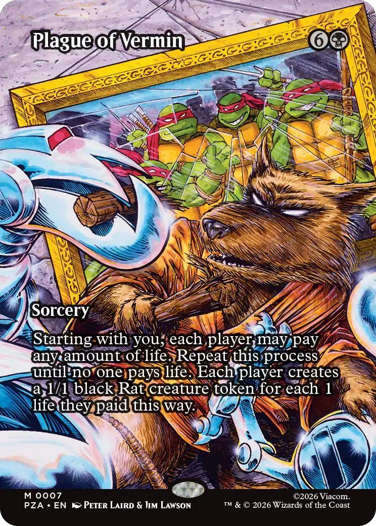 Plague of Vermin [7] [Borderless] [Teenage Mutant Ninja Turtles Source Material] [Non-Foil]